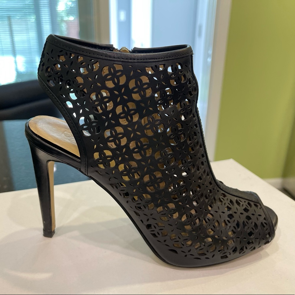 Ann Taylor Black Cutout Heels 6.5